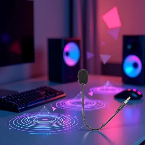 Jowxsx Microphone Headset with Adjustable 360° Bendable Jack | Gaming PC Headsets thumbnail 9