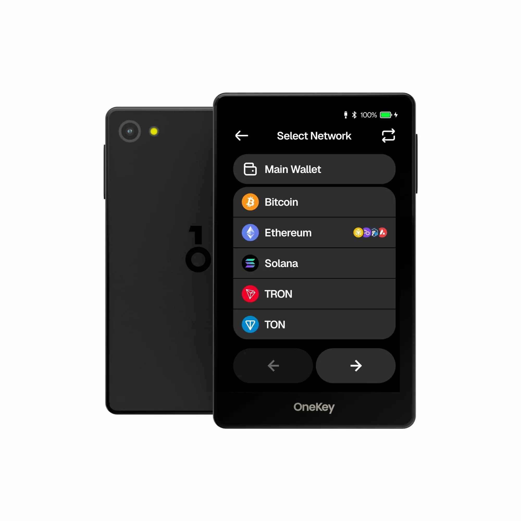 OneKey Pro Crypto Cold Wallet – Air-gapped, Offline Keys, 4× EAL6+ Secure Elements, 3.5" Touchscreen, Fingerprint Unlock, Bluetooth/USB-C, Supports 10,000+ Coins & NFTs (Black) - main product image