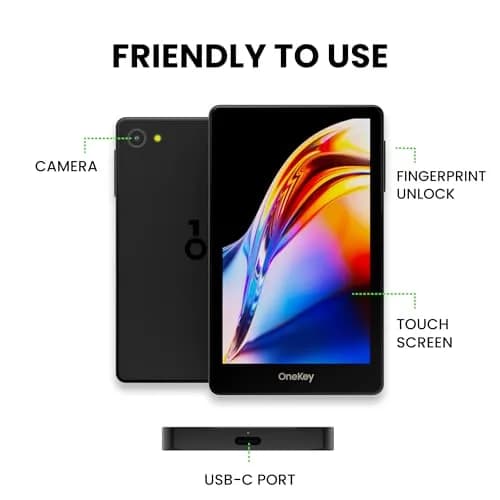 OneKey Pro Crypto Cold Wallet – Air-gapped, Offline Keys, 4× EAL6+ Secure Elements, 3.5" Touchscreen, Fingerprint Unlock, Bluetooth/USB-C, Supports 10,000+ Coins & NFTs (Black) thumbnail 9