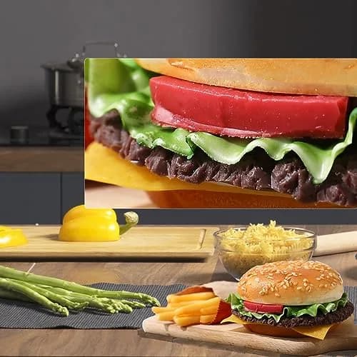 Joeabor Artificial Hamburger & 12 French Fries | Realistic Faux Food Decor for Display in Restaurants & Events thumbnail 7