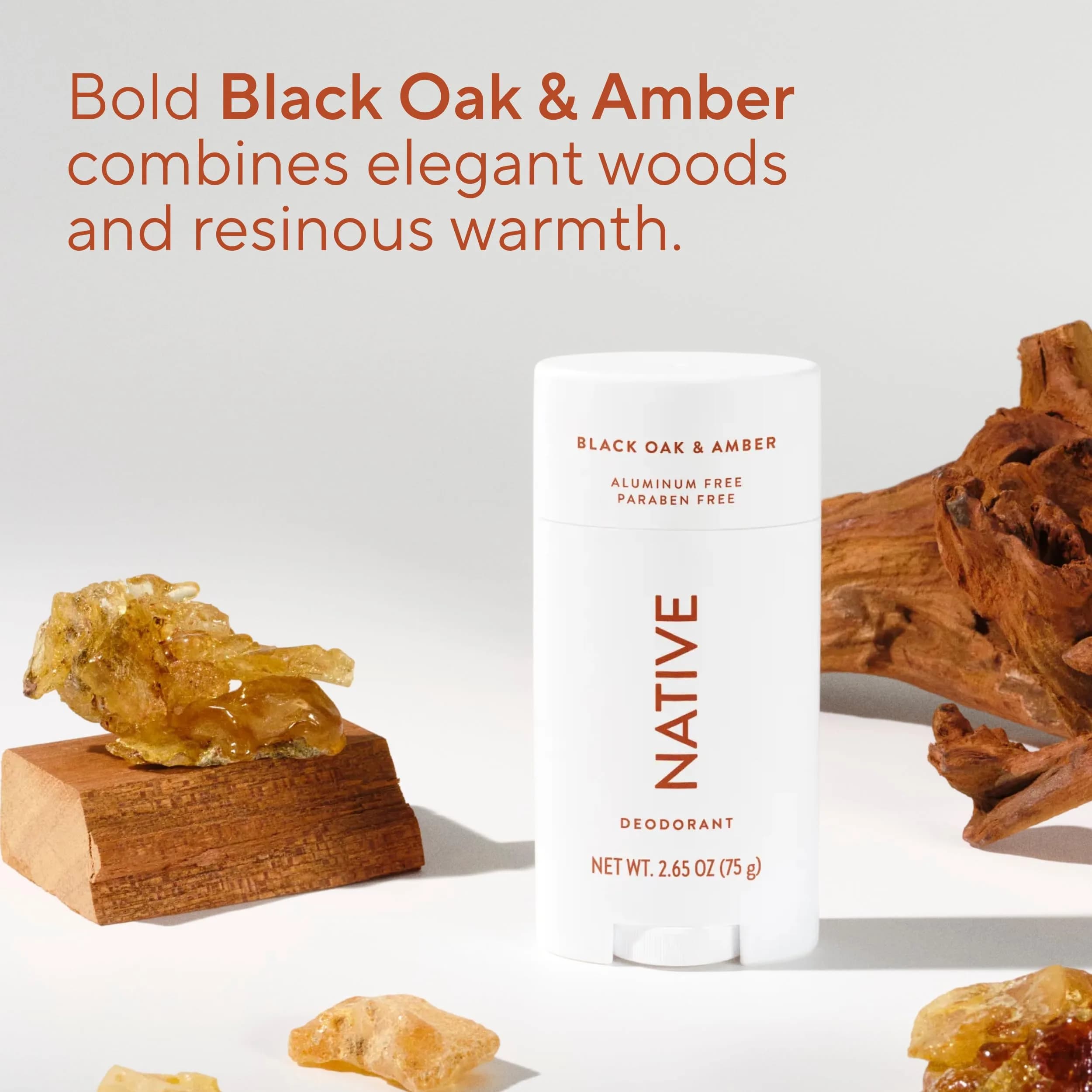 Native Black Oak & Amber Deodorant Stick 79g (2.65oz) | 72-Hour Odor Control thumbnail 4