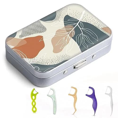 Gerkia Portable Dental Floss Case, Bohemian Leaf | Compact, Durable & Travel-Friendly thumbnail 1
