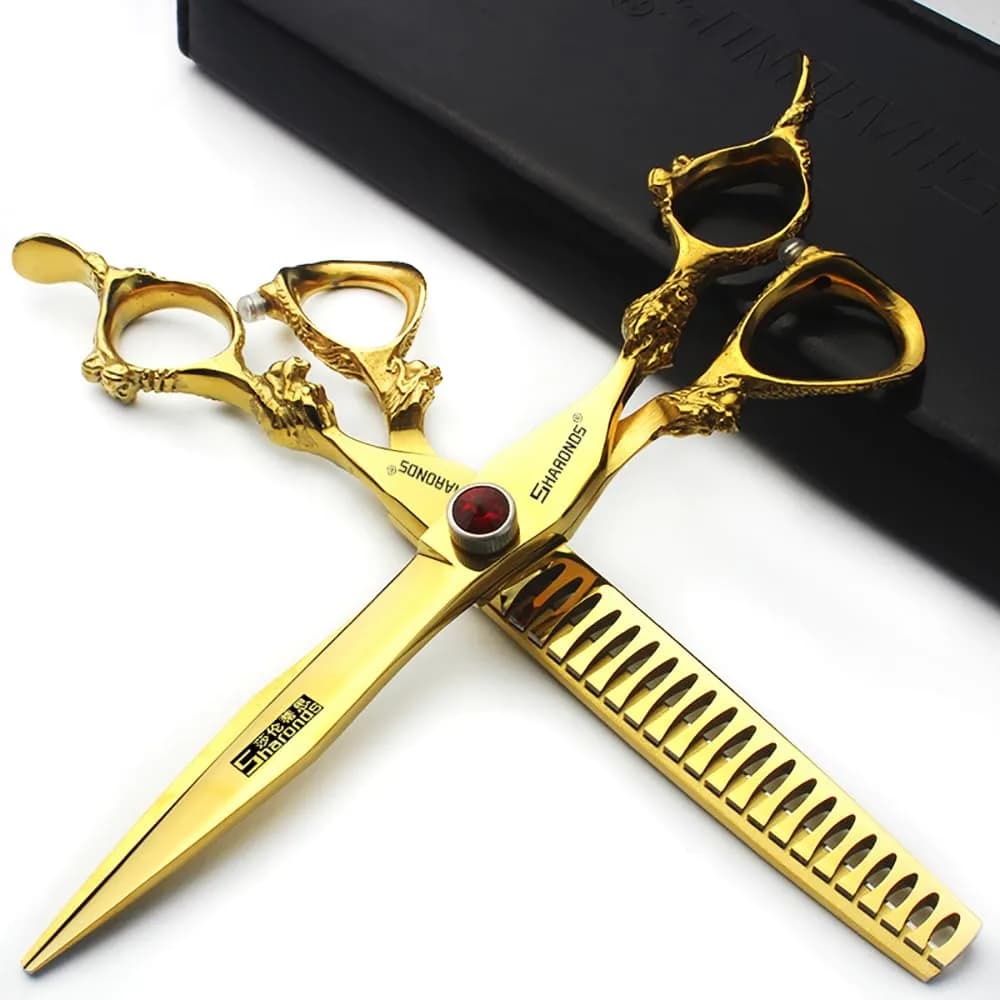 SHARONDS Professional Dragon Hair Cutting Shears - 7 Inch, 2 Piece Set (E) - main product image