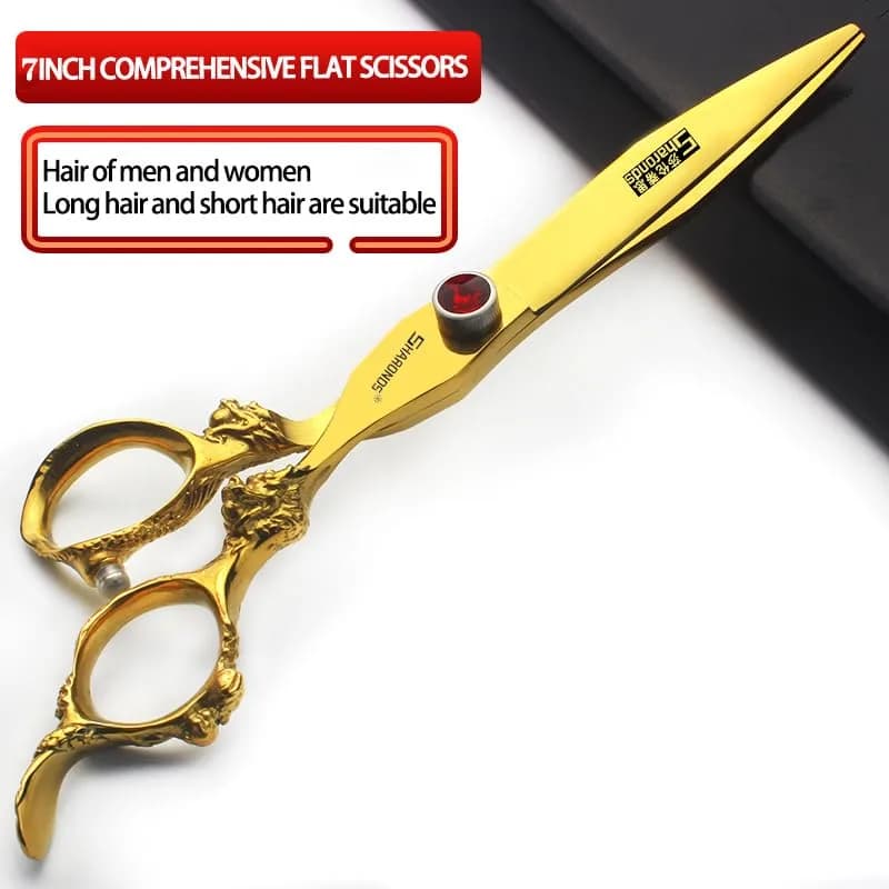 SHARONDS 7 Inch Dragon Hair Cutting Shears - 3 Piece Set (Blue) - view 4