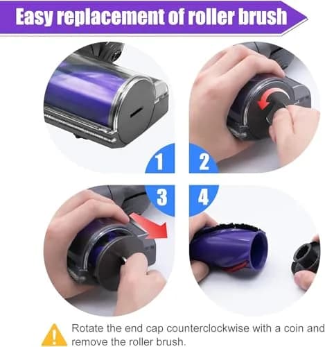 Vanclearidea Direct Drive Brush Head for Dyson V7 V8 V10 V11 V15 Vacuum Cleaner | Quick-Release Motorhead with 2 Wheels thumbnail 6