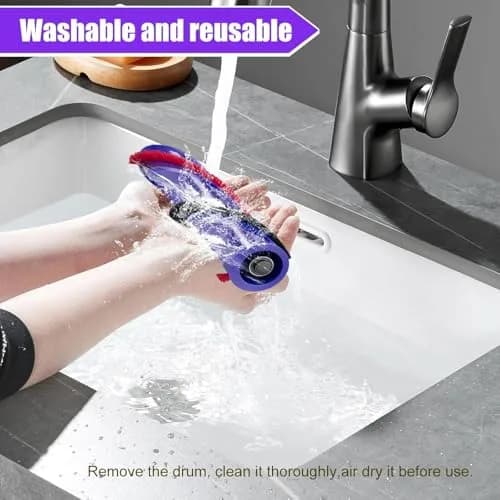 Vanclearidea Direct Drive Brush Head for Dyson V7 V8 V10 V11 V15 Vacuum Cleaner | Quick-Release Motorhead with 2 Wheels thumbnail 7