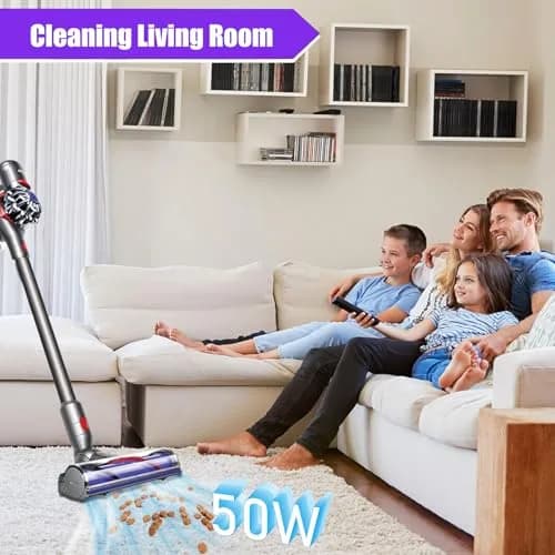 Vanclearidea Direct Drive Brush Head for Dyson V7 V8 V10 V11 V15 Vacuum Cleaner | Quick-Release Motorhead with 2 Wheels thumbnail 3