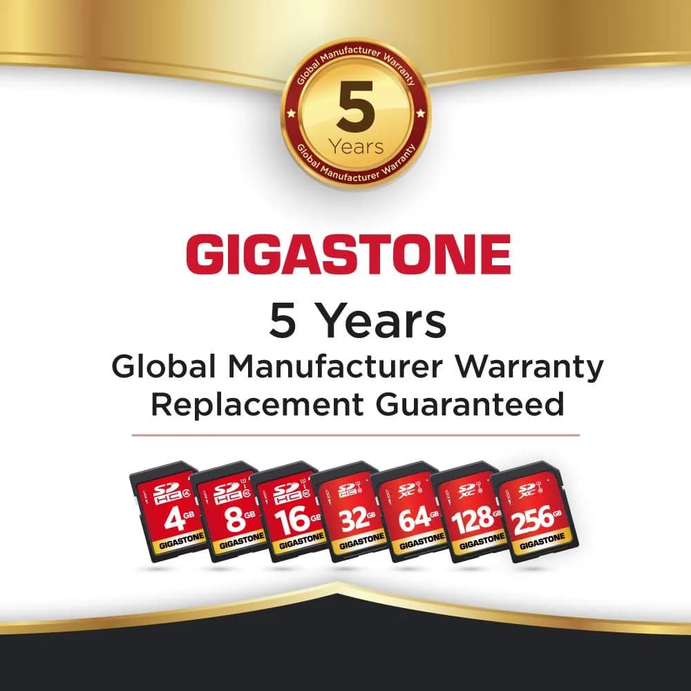 Gigastone 128GB SD Card 10-Pack UHS-I U1 Class 10 SDXC Memory Card 128 GB (10-Pack) | Full HD Video Recording - view 8