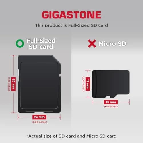 Gigastone 128GB SD Card 10-Pack UHS-I U1 Class 10 SDXC Memory Card 128 GB (10-Pack) | Full HD Video Recording thumbnail 2