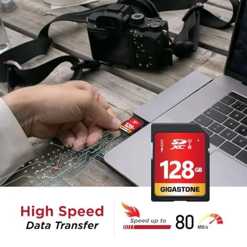 Gigastone 128GB SD Card 10-Pack UHS-I U1 Class 10 SDXC Memory Card 128 GB (10-Pack) | Full HD Video Recording thumbnail 3