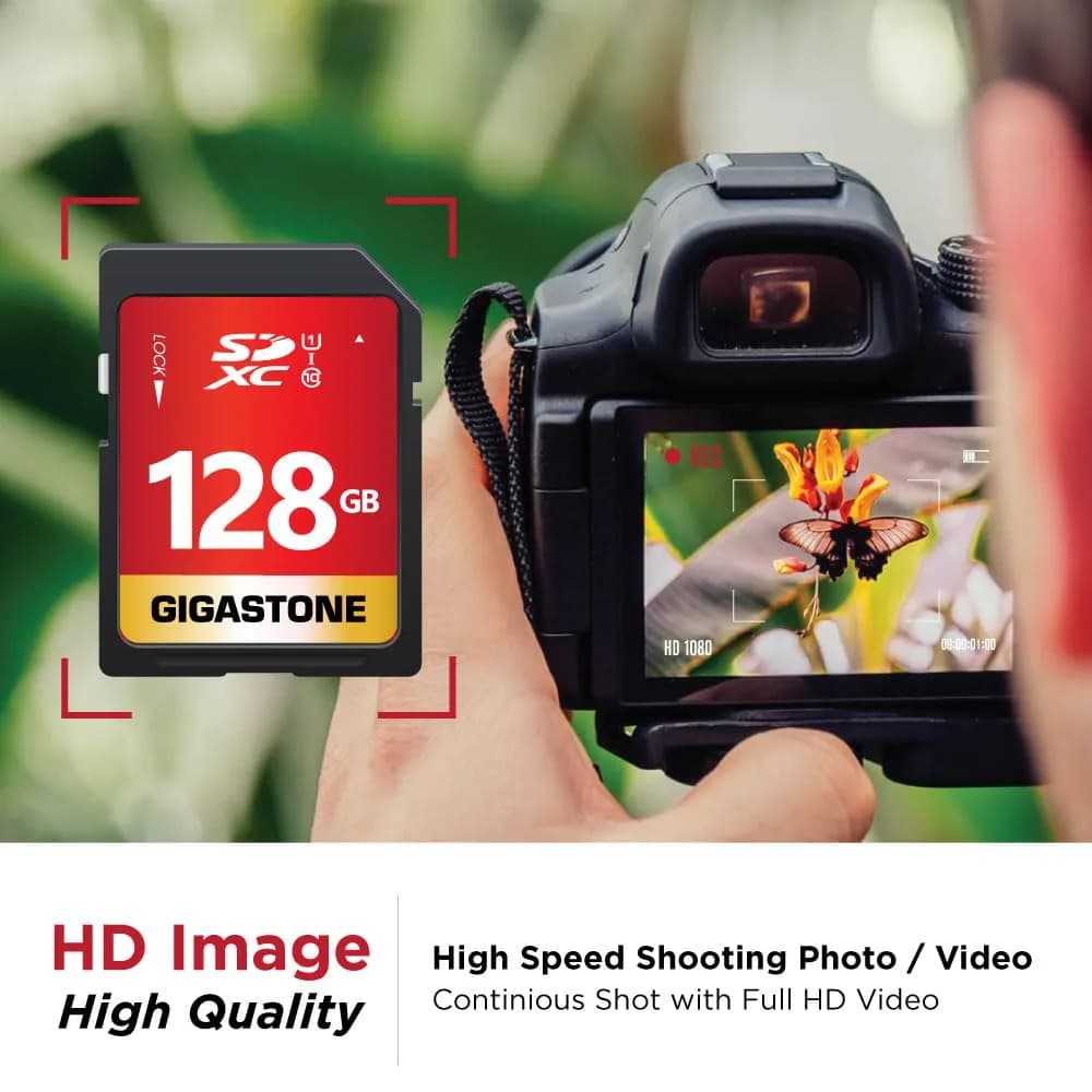 Gigastone 128GB SD Card 10-Pack UHS-I U1 Class 10 SDXC Memory Card 128 GB (10-Pack) | Full HD Video Recording - view 4