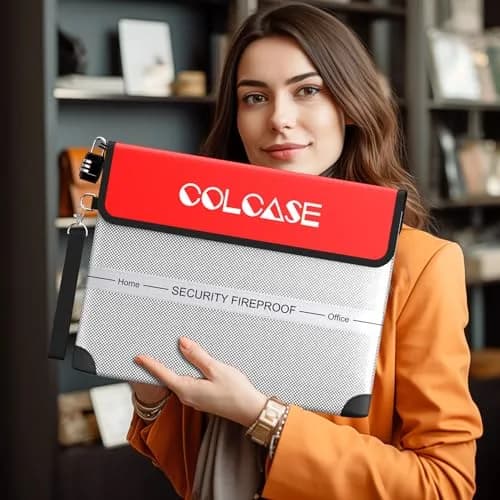 COLCASE Fireproof Document Bag 15 x 11 inches Silver | 5200℉ Heat Insulated Waterproof with Lock thumbnail 4