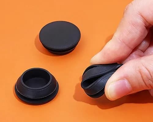 ONLYKXY Black Silicone Round Snap-In Furniture Hole Plugs (20mm / 0.78 inch), 5-Pack | Seals Holes & Protects Surfaces thumbnail 3