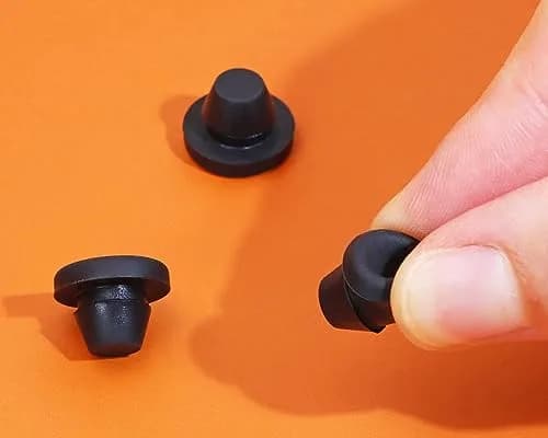 ONLYKXY 5 Pcs Black Silicone Round Locking Furniture Hole Plugs 8mm | Waterproof Dustproof Seal thumbnail 4