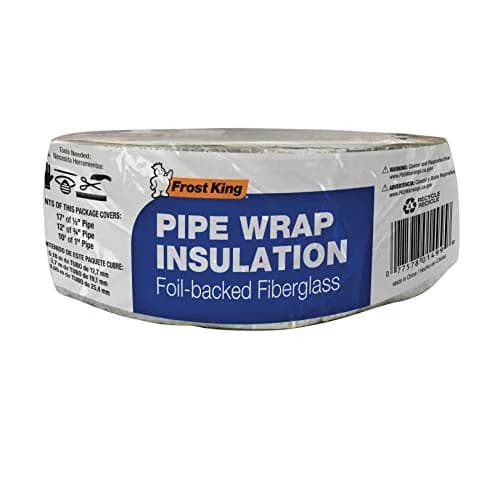 Frost King Foil Backed Fiberglass Pipe Wrap 3"x1"x25' (Pack of 2) | 1-Inch Thick Vapor Barrier for Hot & Cold Pipes thumbnail 5