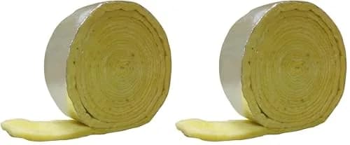 Frost King Foil Backed Fiberglass Pipe Wrap 3"x1"x25' (Pack of 2) | 1-Inch Thick Vapor Barrier for Hot & Cold Pipes thumbnail 1