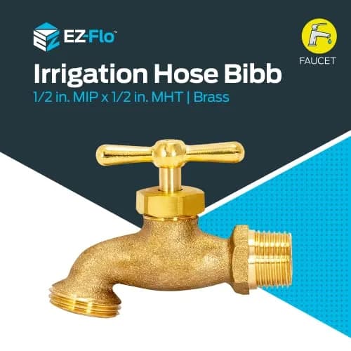 Eastman Irrigation Hose Bibb 1/2 Inch MIP x 1/2 Inch MHT Brass Garden Valve Pack of 2 | Heavy-Duty Outdoor Spigot thumbnail 2