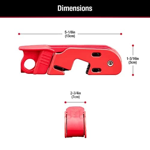 Master Lock Circuit Breaker Lockout for Standard Toggles | Red Steel 24A thumbnail 6