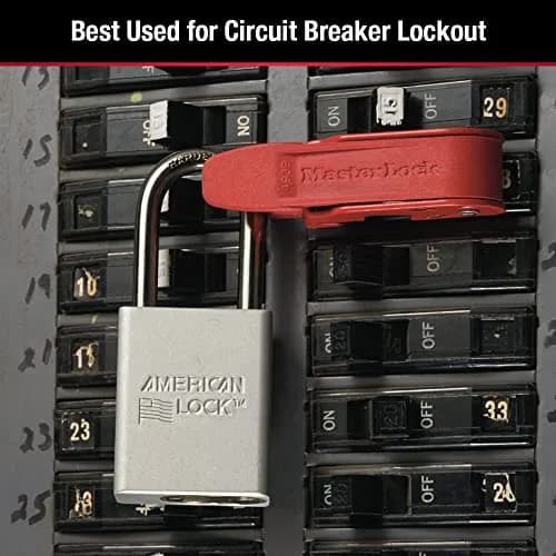 Master Lock Circuit Breaker Lockout for Standard Toggles | Red Steel 24A thumbnail 3