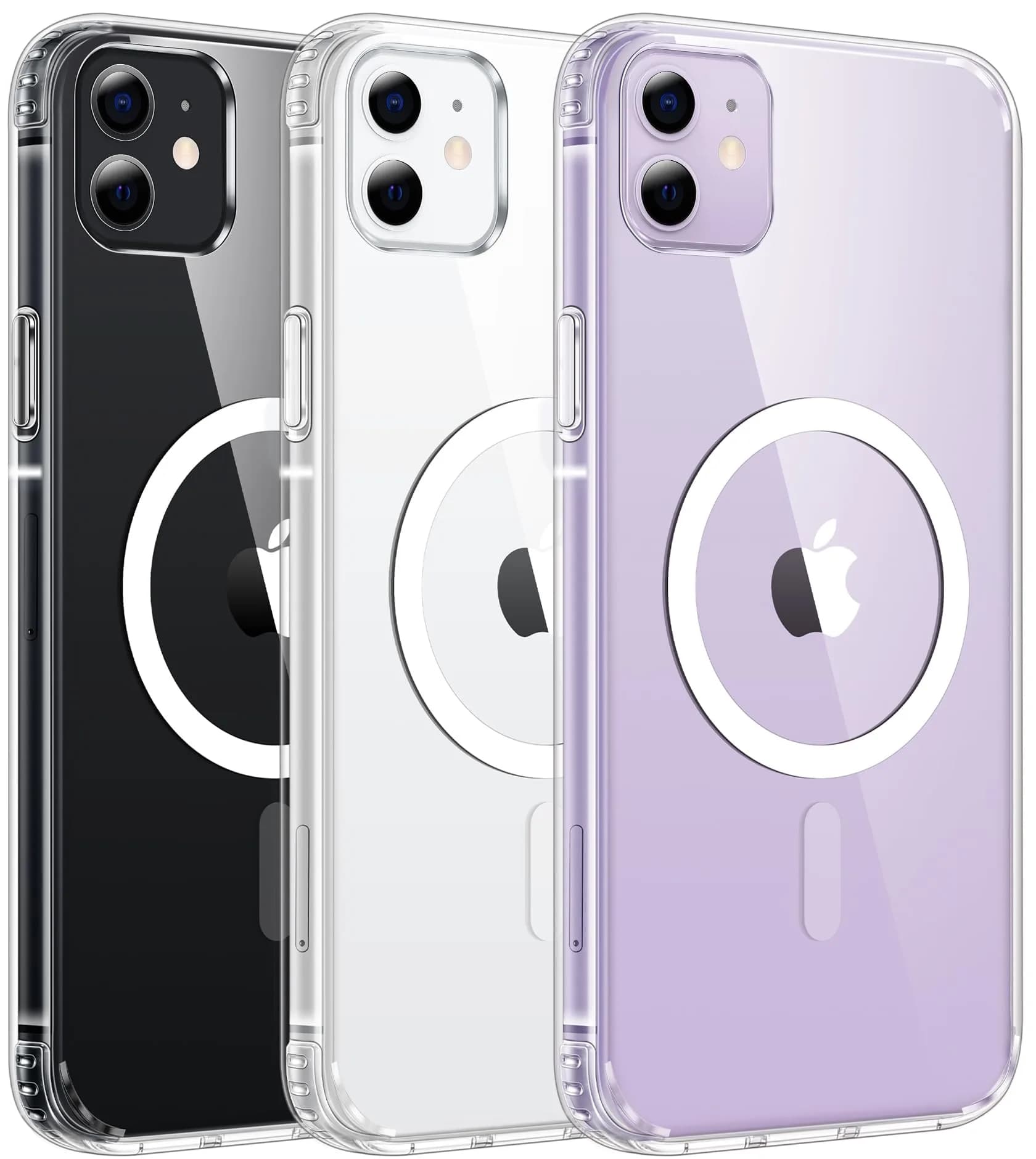 FNTCASE Clear Magnetic Case for iPhone 11/XR 6.1" | Magsafe Compatible, Anti-Yellowing, Military Grade Protection — A-Clear