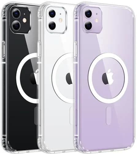 FNTCASE Clear Magnetic Case for iPhone 11/XR 6.1" | Magsafe Compatible, Anti-Yellowing, Military Grade Protection thumbnail 1