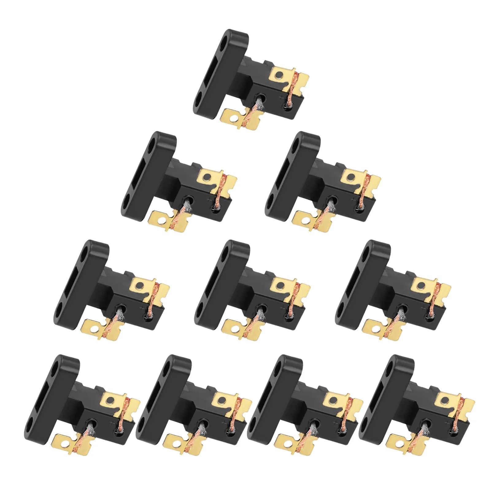 Hoypeyfiy Universal Generator Carbon Brush Assembly Fit For Honda New, 10 Pack | 10-Piece Set for Alternator Repair — black