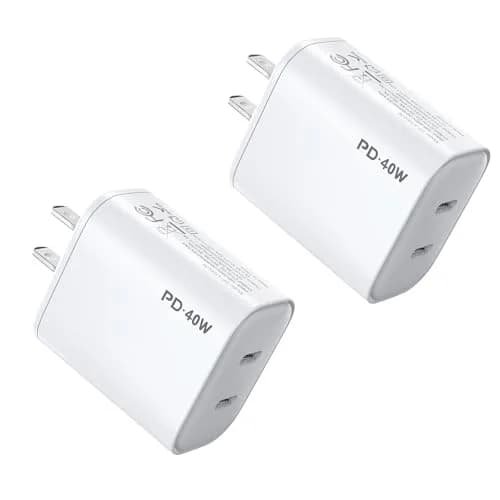 iGENJUN USB C Charger Block 40W Dual Port | Fast Charging for iPhone, Galaxy, Pixel thumbnail 1