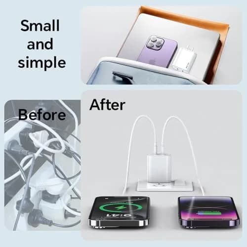 iGENJUN USB C Charger Block 40W Dual Port | Fast Charging for iPhone, Galaxy, Pixel thumbnail 3