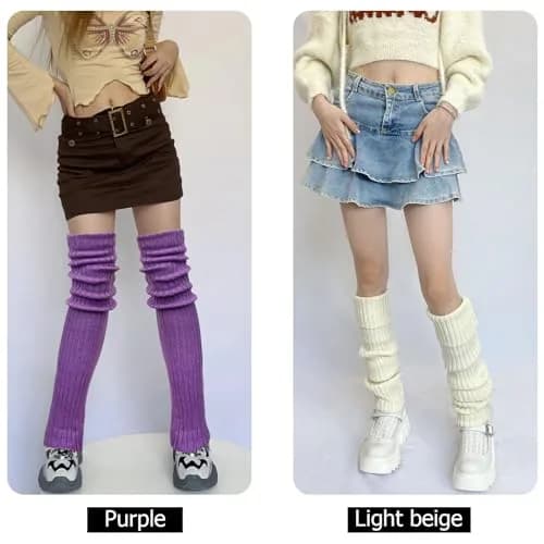 PHOGARY Women’s Winter Leg Warmers 70cm | Knit Over Knee Socks for Boots thumbnail 6