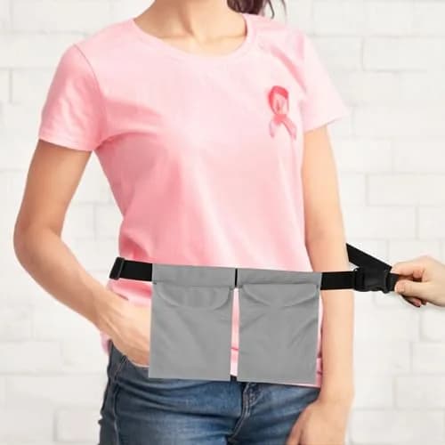 Thinp Mastectomy Drain Holder Shower Bag Grey 2-Pack | Post Surgery Recovery Supplies thumbnail 5