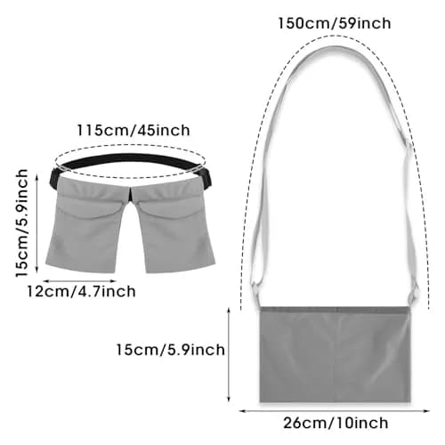 Thinp Mastectomy Drain Holder Shower Bag Grey 2-Pack | Post Surgery Recovery Supplies thumbnail 2