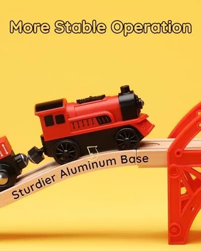 SainSmart Jr. Motorized Train Set 2-Pack | Battery Operated Magnetic Connection for Toddlers Aged 3+ thumbnail 6