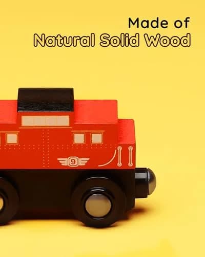 SainSmart Jr. Motorized Train Set 2-Pack | Battery Operated Magnetic Connection for Toddlers Aged 3+ thumbnail 2