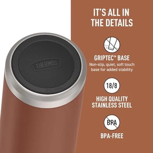 THERMOS ICON SERIES 32oz Stainless Steel Water Bottle | Vacuum Insulated, Saddle thumbnail 4