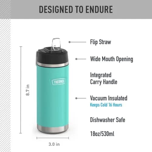 THERMOS ICON SERIES Insulated Water Bottle 18oz | Vacuum Stainless Steel, Cold 16H thumbnail 2