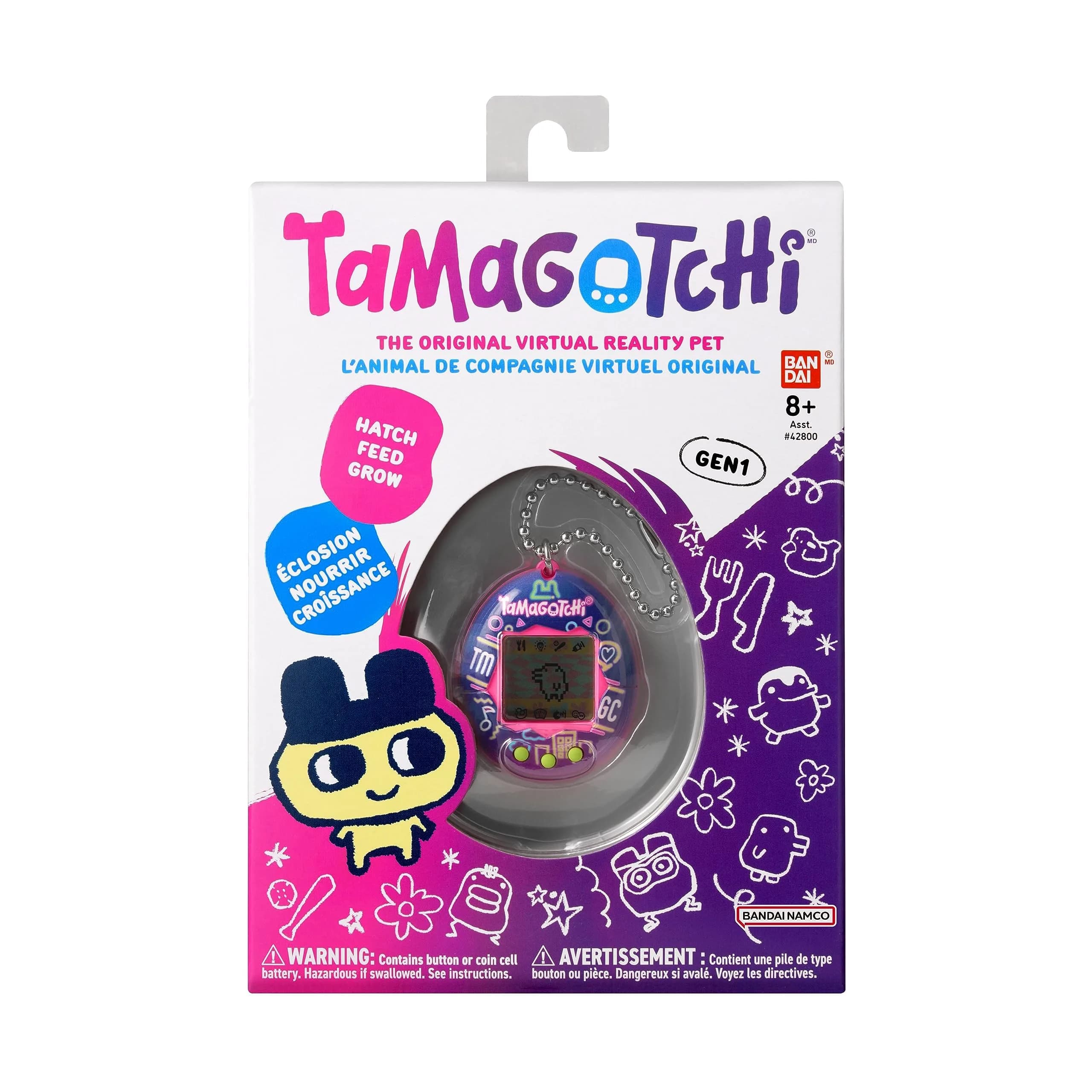 Tamagotchi Original Neon Lights Electronic Pet | Nostalgic Fun for Kids 8+ - view 3