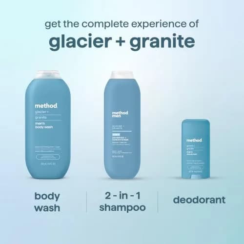 method Men’s Body Wash Glacier + Granite 828ml (28 fl oz) | Refreshing Scent for Daily Use thumbnail 8