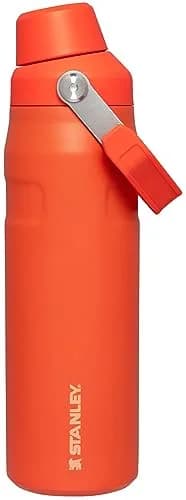 STANLEY IceFlow Fast Flow Bottle, 24 oz, Tigerlily | Leakproof Stainless Steel Hydration thumbnail 1