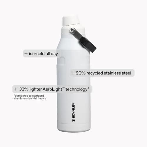 STANLEY IceFlow Fast Flow Bottle, 24 oz, Tigerlily | Leakproof Stainless Steel Hydration thumbnail 5