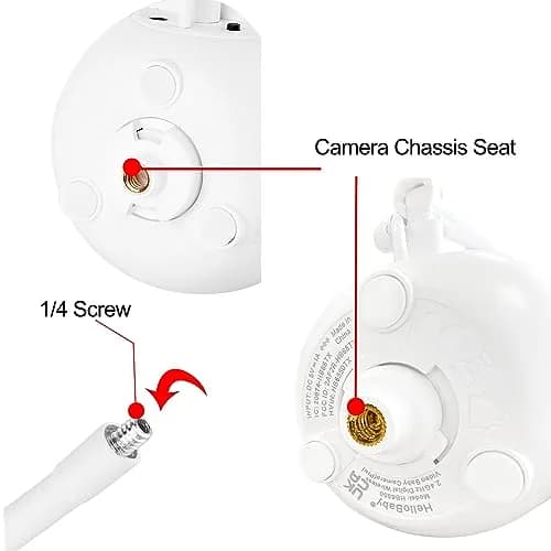 iTODOS Baby Monitor Mount Compatible with HelloBaby HB65/HB6550/HB6558/HB66/HB248,ANMEATE SM935E/SM650 | Portable, Adjustable Baby Camera Mount thumbnail 3