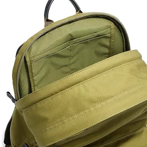 UNTRACK Men's Backpack, Mustard Yellow | Urban Water-Resistant Cotton Daypack thumbnail 5