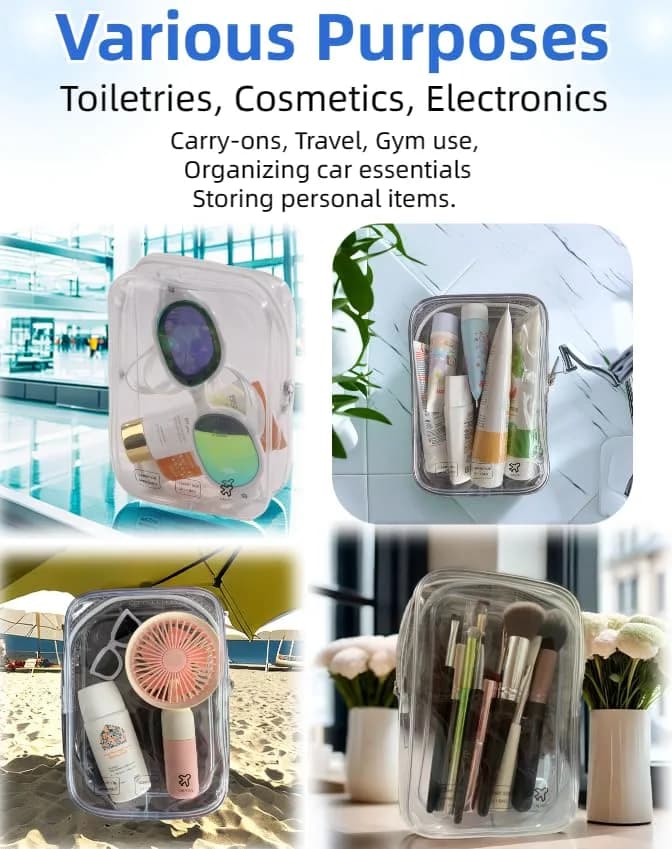 CALYGO TSA Approved Clear Toiletry Bag 1 Quart (156 ml) | Compact & Leak-Resistant for International Travel thumbnail 7