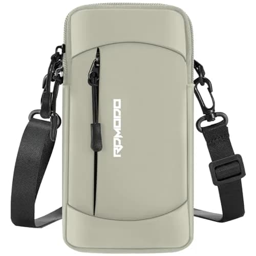RDMODO Universal Phone Armband & Crossbody Bag 7.5 inch (19cm) Khaki | Water Resistant & Lightweight for Running thumbnail 1