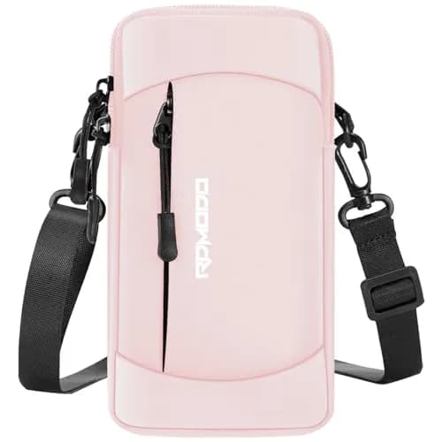 RDMODO Arm Phone Holder & Crossbody Bag 2-in-1 Pink 19cm (7.5 Inch) | Universal Running Pouch for Phones up to 7.5 Inches thumbnail 1
