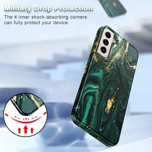Btscase Green Gold Marble Pattern Case for Samsung Galaxy S22 5G 6.1 Inch | Triple-Layer Protection thumbnail 5