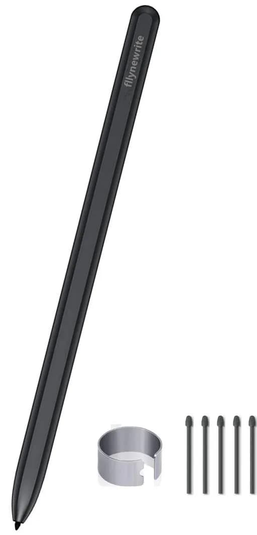 fllynewrite Magnetic Stylus Pen with Eraser & 5 Nibs for Remarkable 2, Kindle Scribe, BOOX Tablets (Black) — Black