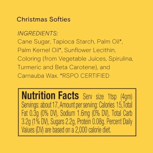 Supernatural Christmas Softies Sprinkles, Dye-Free, Vegan Holiday Mix 3oz | Plant-Based Colors & Vegan Ingredients thumbnail 5