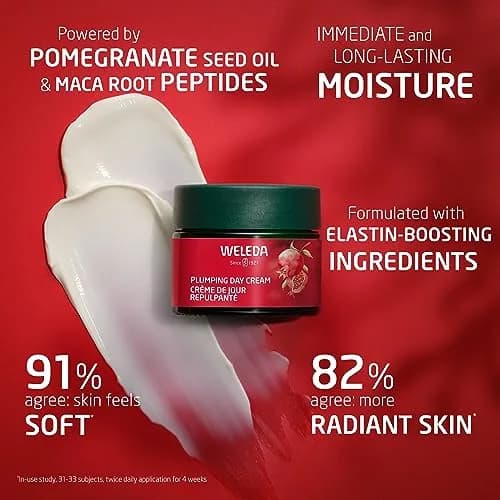 Weleda Face Care Plumping Day Cream 1.3 Fl Oz | Plant Rich Moisturizer with Pomegranate & Maca Root Peptides thumbnail 3
