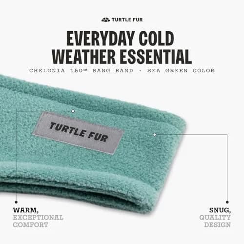 Turtle Fur Bang Band - Warm Headbands for Men and Women, Sea Green | Double-Layer Chelonia 150 Fleece Headband thumbnail 5
