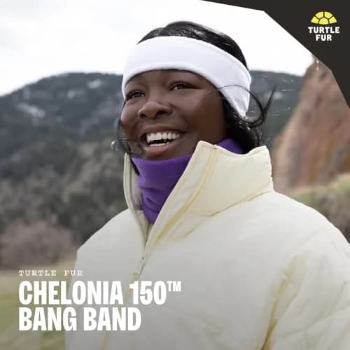 Turtle Fur Bang Band - Warm Headbands for Men and Women, Sea Green | Double-Layer Chelonia 150 Fleece Headband thumbnail 2